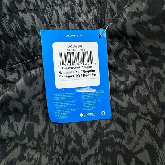 Columbia Pleasant Creek Jogger Pants Gray Black NEW - Picture 6 of 15